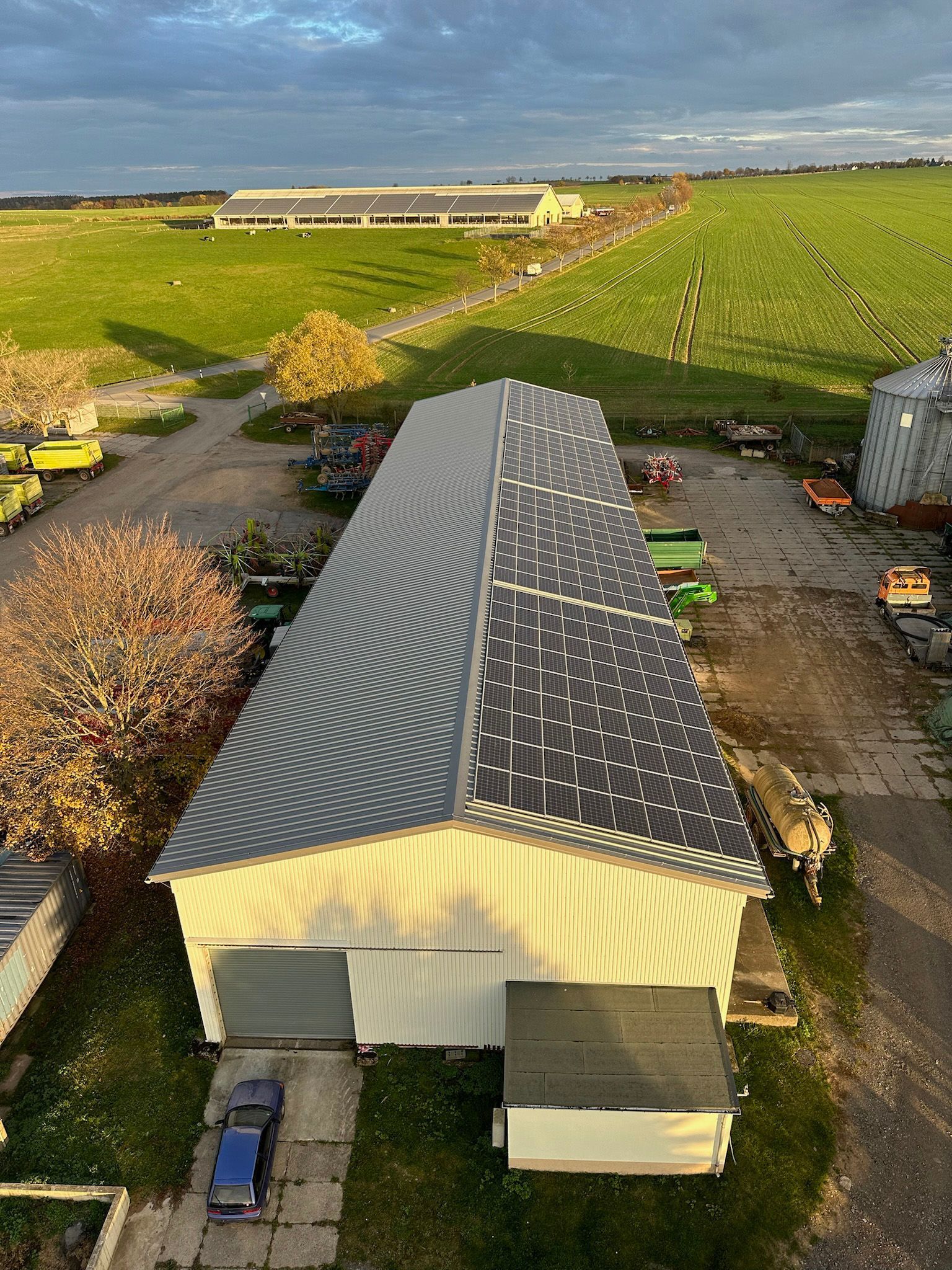 Solarpanele Luftaufnahme