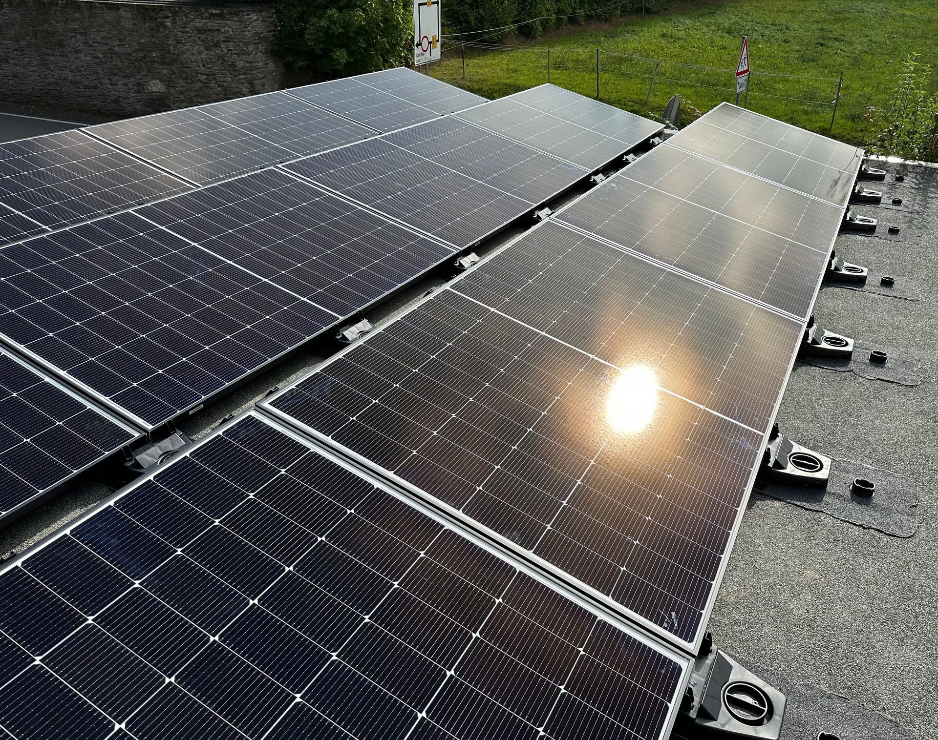 Solar auf einem Dach