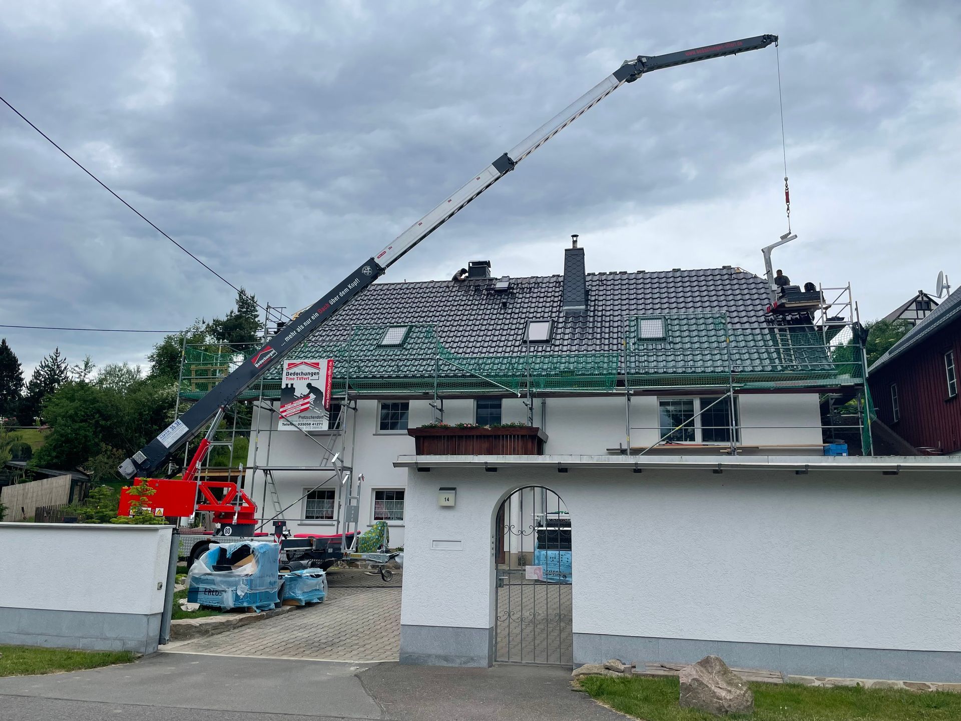 Dach und Kran
