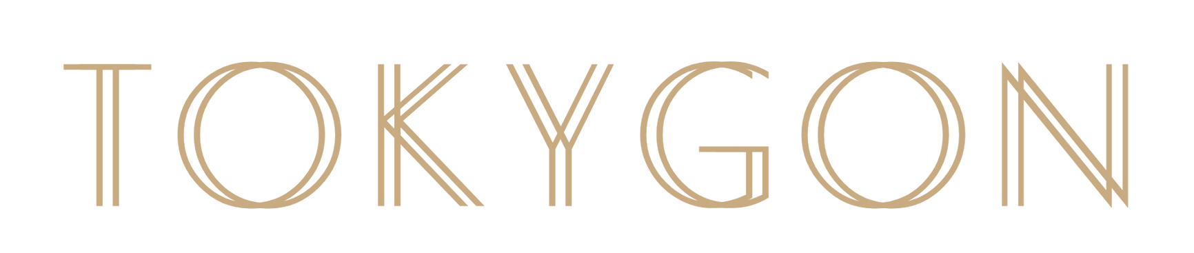 TOKYGON-Logo in Gold mit einer modernen, minimalistischen Schriftart.