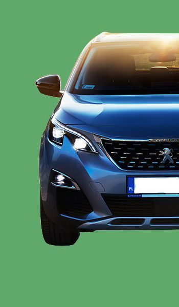 Voiture bleu vue de face