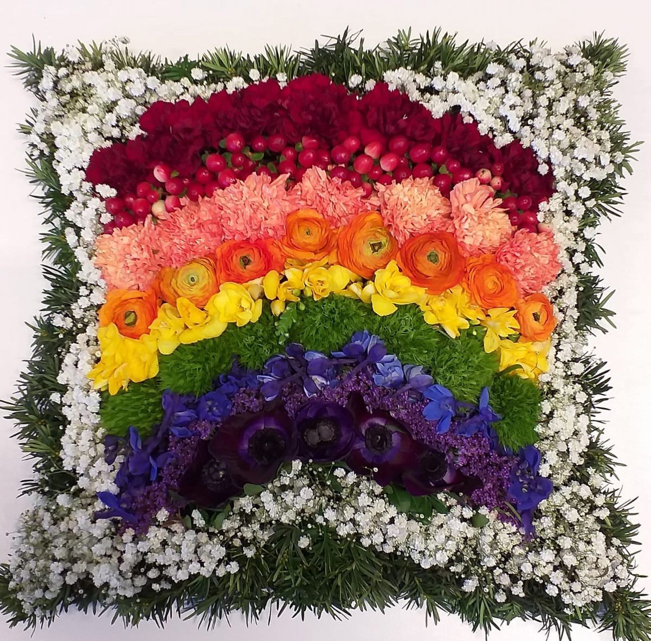 Sonderanfertigung Regenbogenfarben