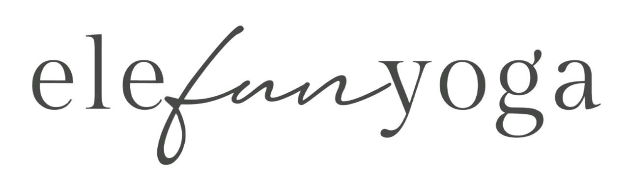 Logotipo para elefunyoga, un estudio de yoga.