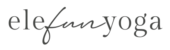 Logotipo para elefunyoga, un estudio de yoga.