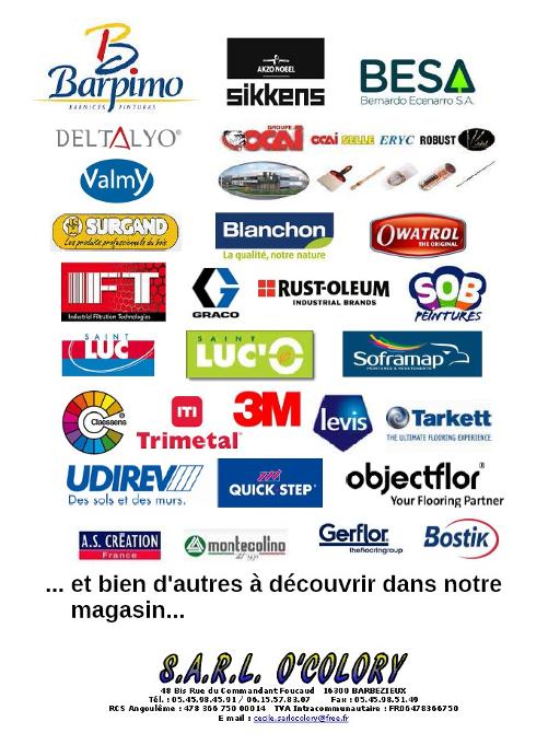 Marques distribuées par O'Colory