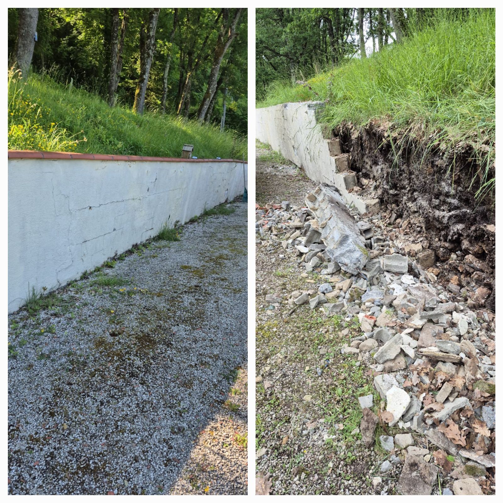 Un mur de soutènement