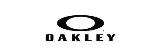 Oakley-Logo: schwarzes Oval über dem Text „OAKLEY“.