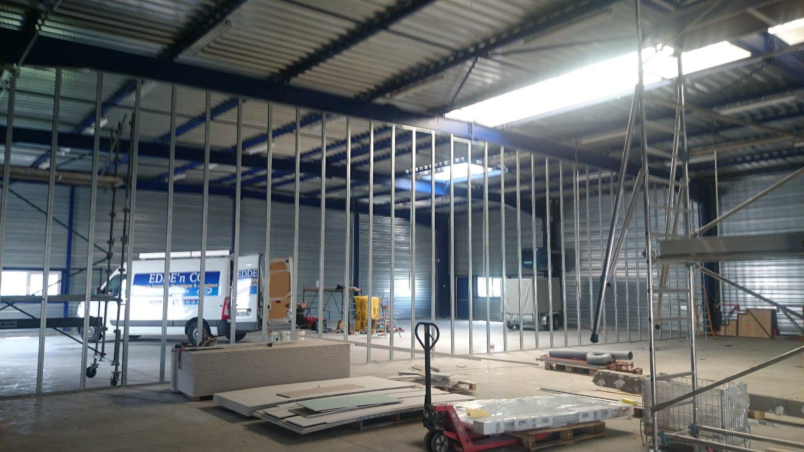 Travaux de plâtrerie