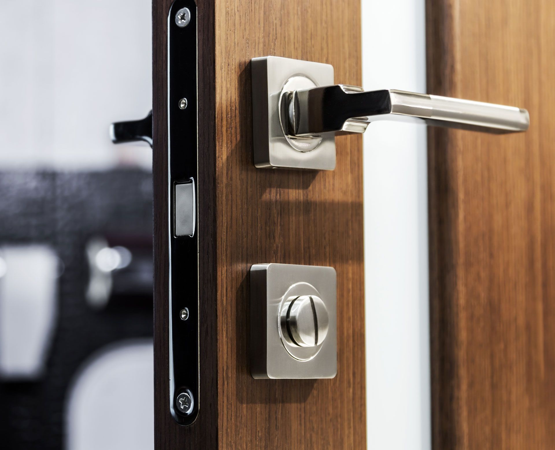 Une poignée de porte vue de près