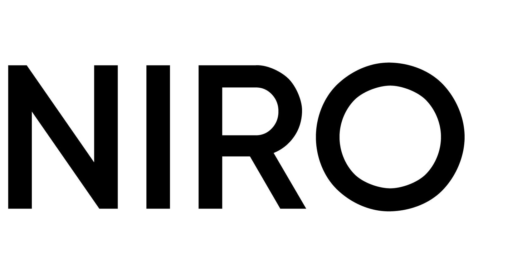 Schwarzes NIRO-Logo auf weißem Hintergrund