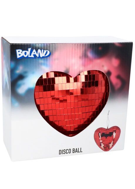 Boule disco en forme de cœur