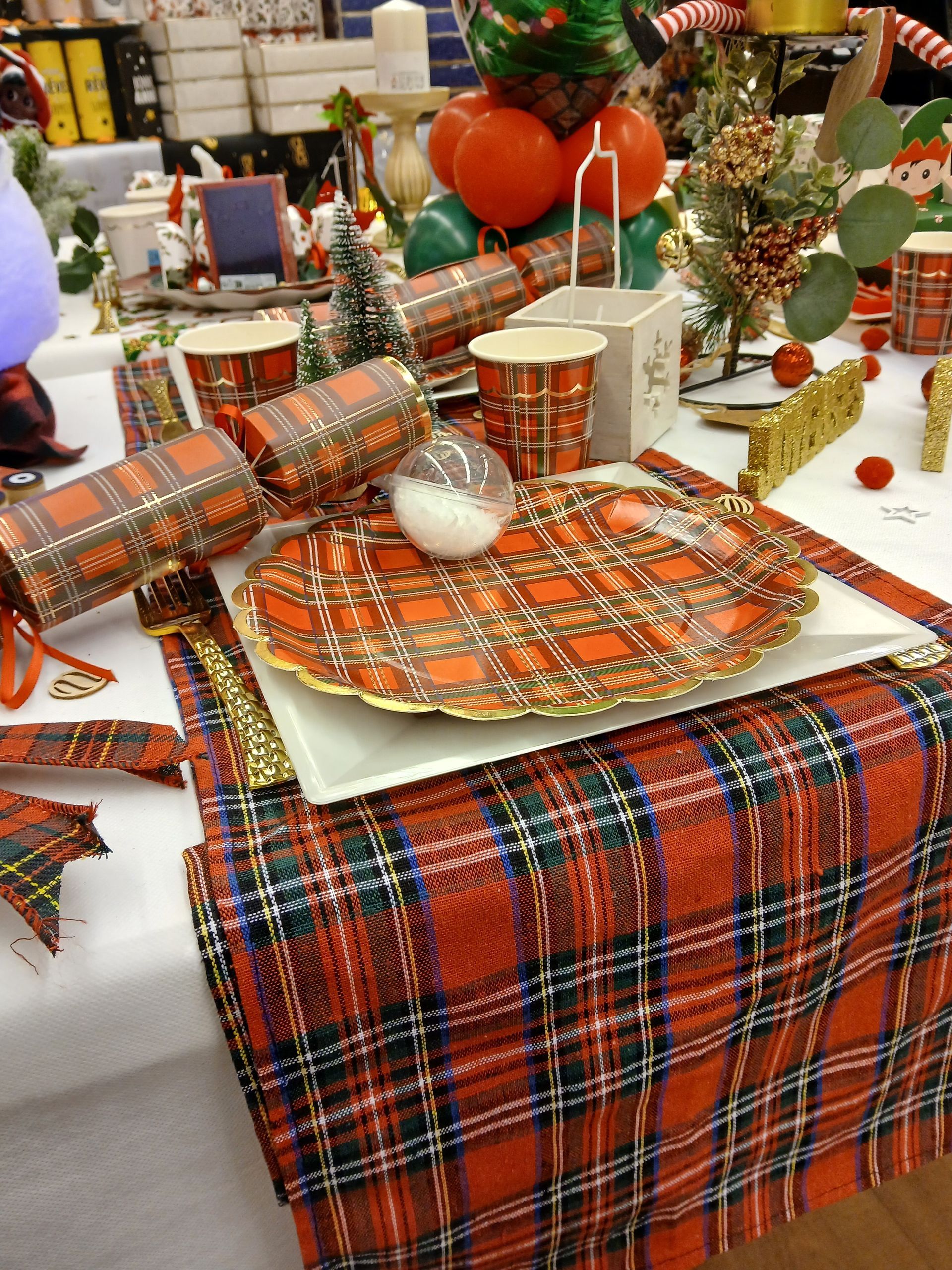 Chemin de table tartan