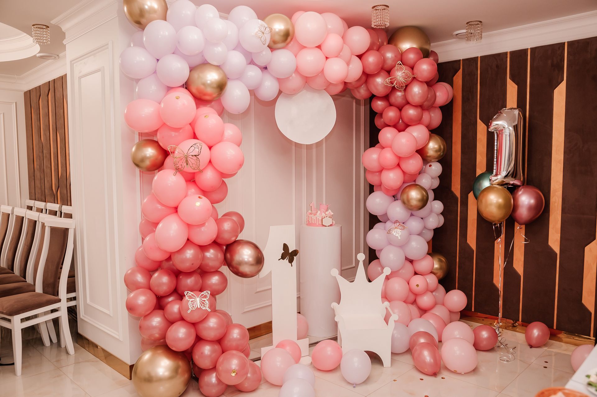 Arche de ballons pour l'anniversaire d'une princesse