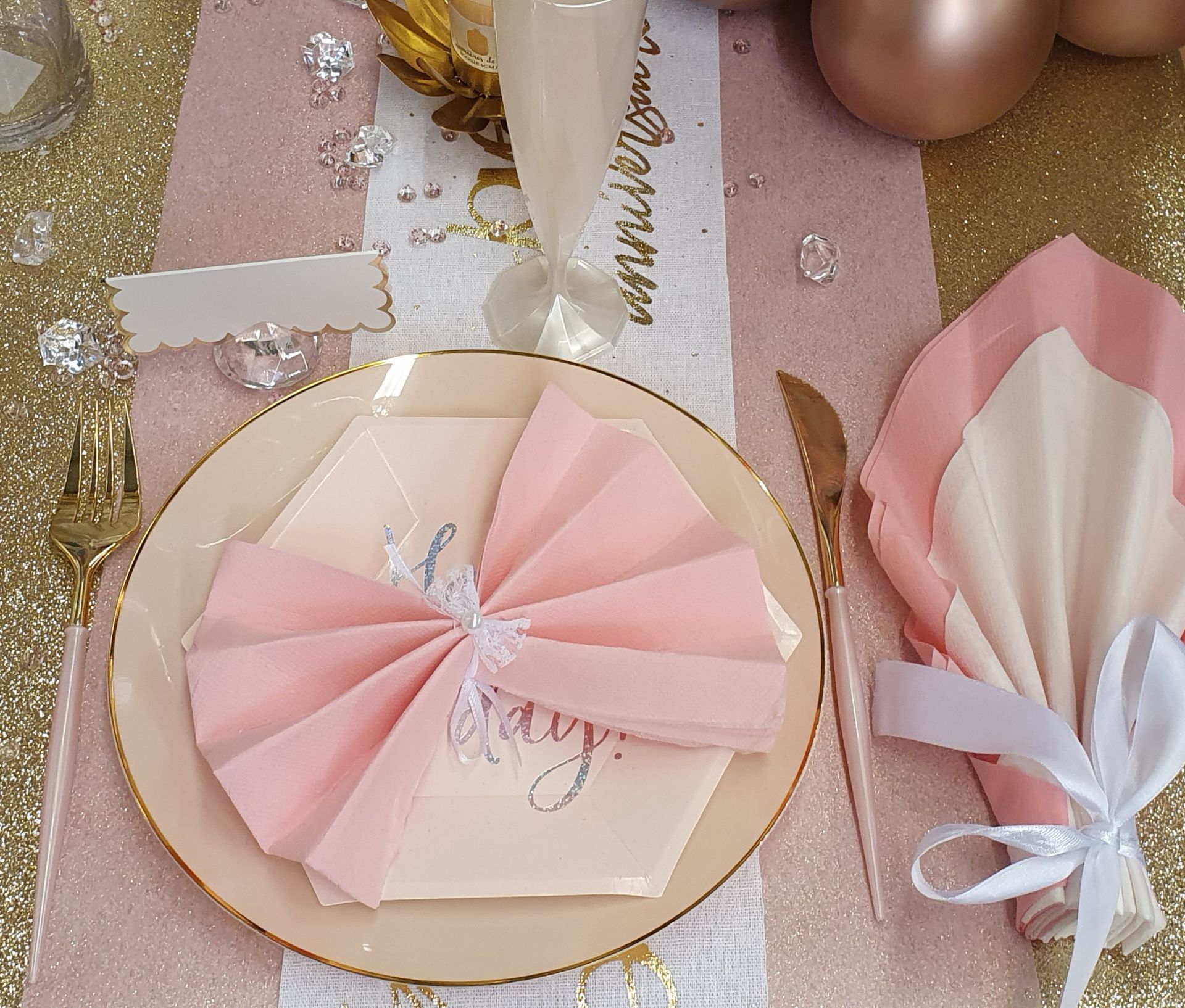 Art de la table rose