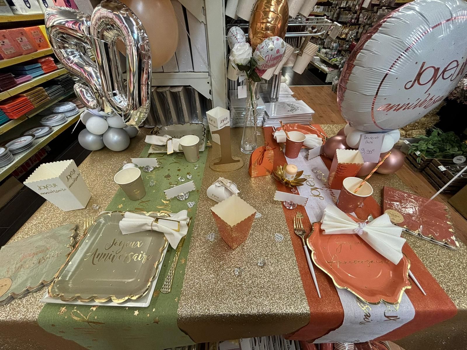 Mise en place d'une table pour une soirée