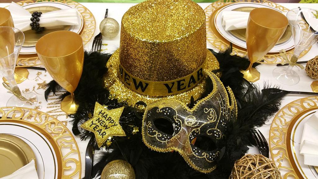 Présentation d'un table du nouvel an