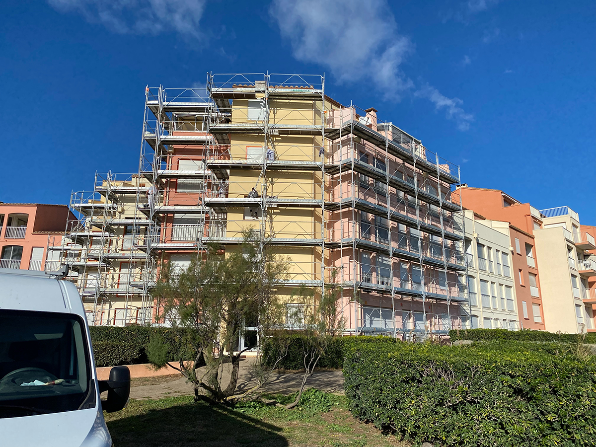 Échafaudages chez un professionnel