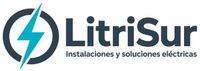 LitriSur logo with blue lightning bolt and text &ldquo;Instalaciones y soluciones el&eacute;ctricas&rdquo;