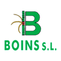 Logotipo verde "B" con diseño de planta y texto "BOINS SL".