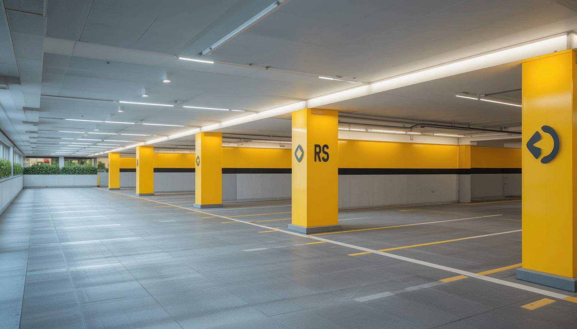 Parking nettoyé
