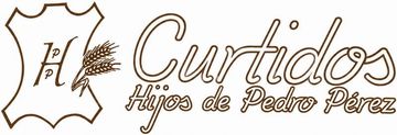 Logo reading &ldquo;El Curti&hellip;&rdquo; with a leather-hide outline and the text &ldquo;Hijos de Pedro P&eacute;rez&rdquo; underneath