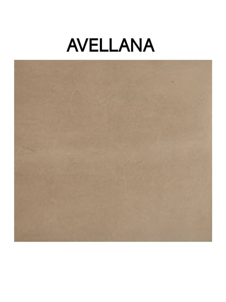 Beige color swatch labeled “AVELLANA” above the sample.