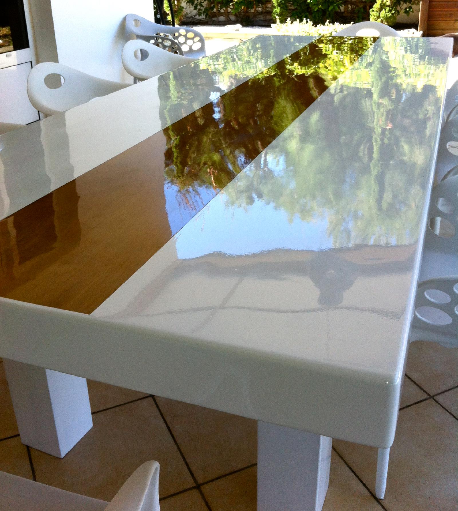 TABLE RÉSINE , PEINTURE ET VERNIS CARROSSERIE , LIGNE BOIS 974