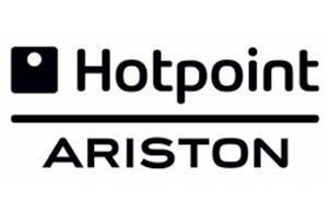 Logotipo de Hotpoint-Ariston: Texto negro con un símbolo cuadrado. El nombre de la marca aparece encima de