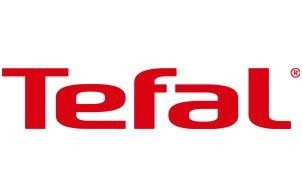 Logotipo de Tefal en rojo, una marca de utensilios de cocina.