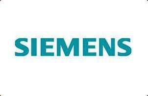 Logotipo de SIEMENS en color verde azulado sobre fondo blanco.