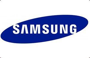 Logotipo de Samsung: texto blanco