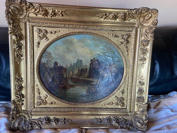 Tableau ancien avec cadre riche