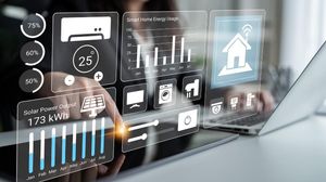 Panel de control transparente para el hogar inteligente y la energía en una computadora portátil