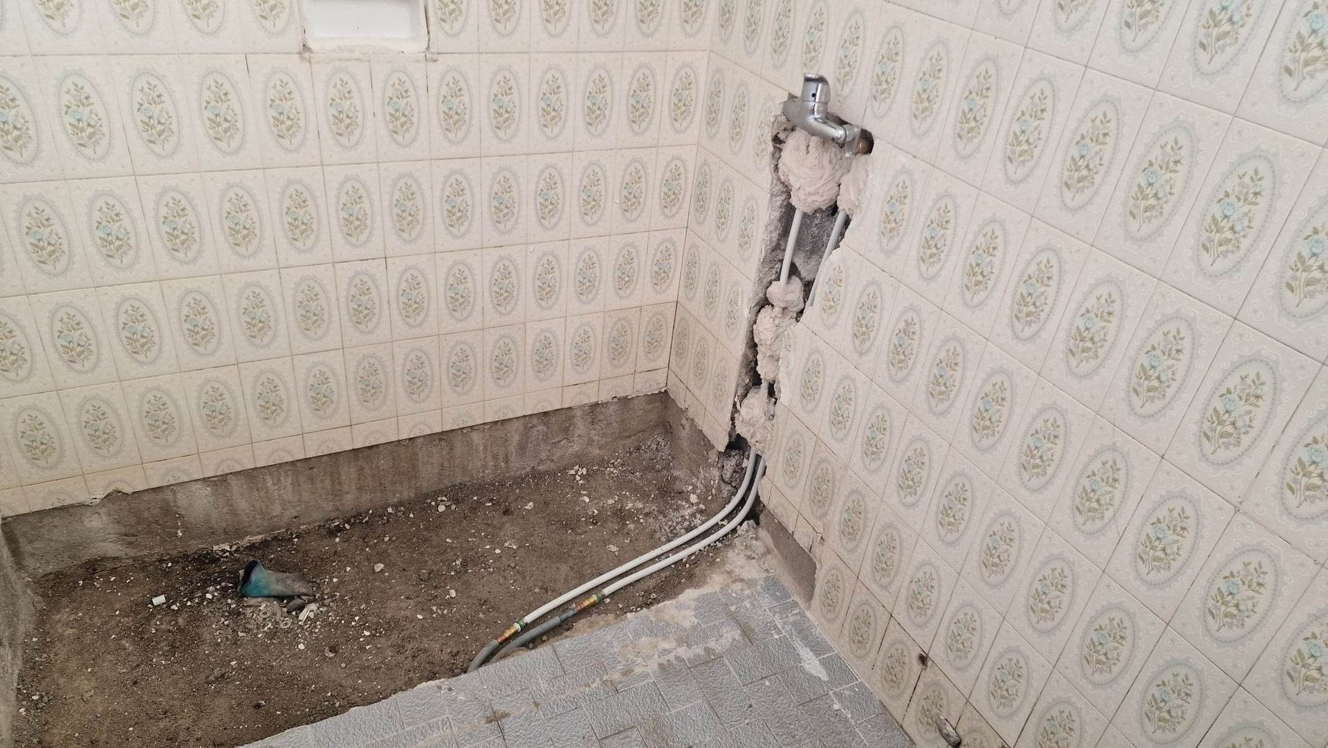 Une douche en rénovation