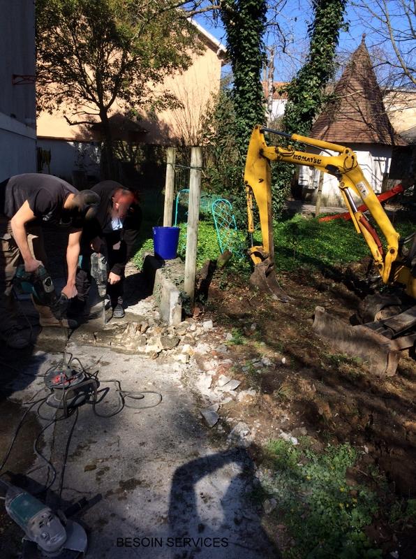 Après la recherche de fuite - Réparation avec minipelle