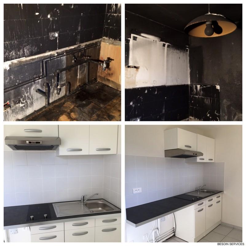 Chantier suite incendie - Cuisine