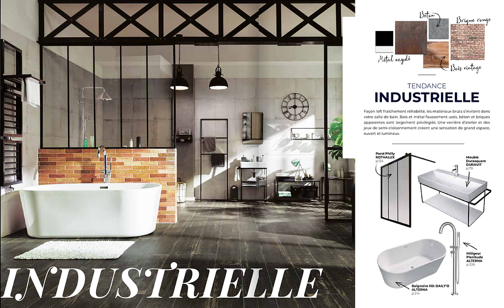 Salle de bains industrielle