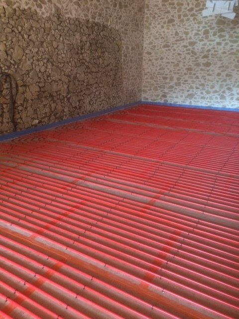 Installation d'un plancher chauffant