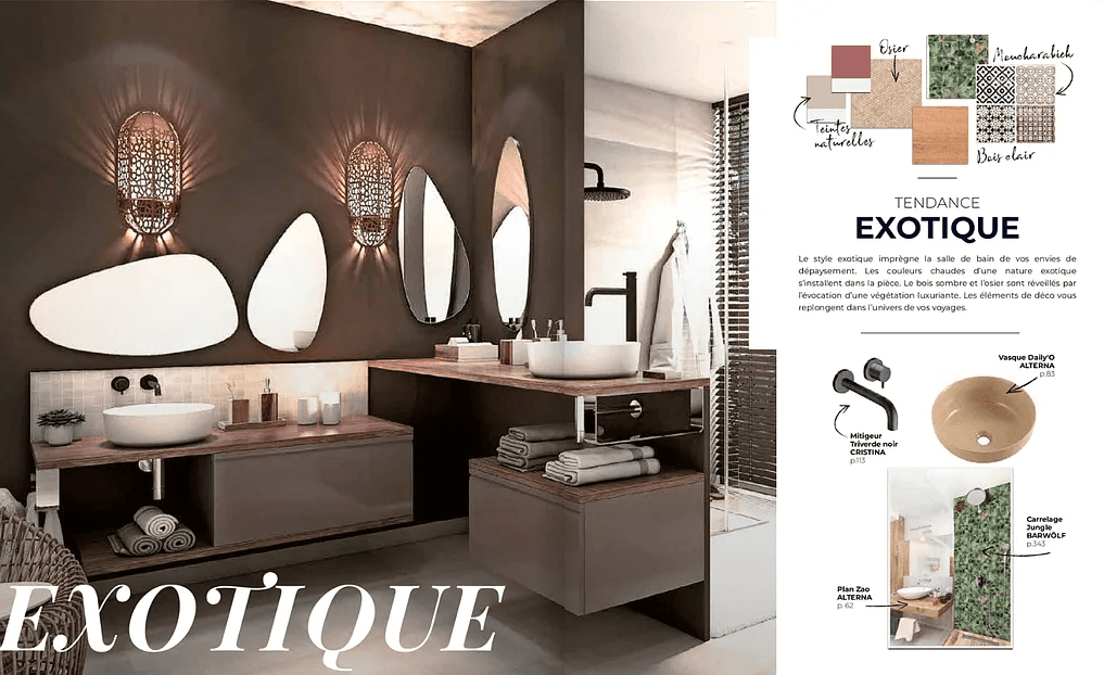 Salle de bains exotique