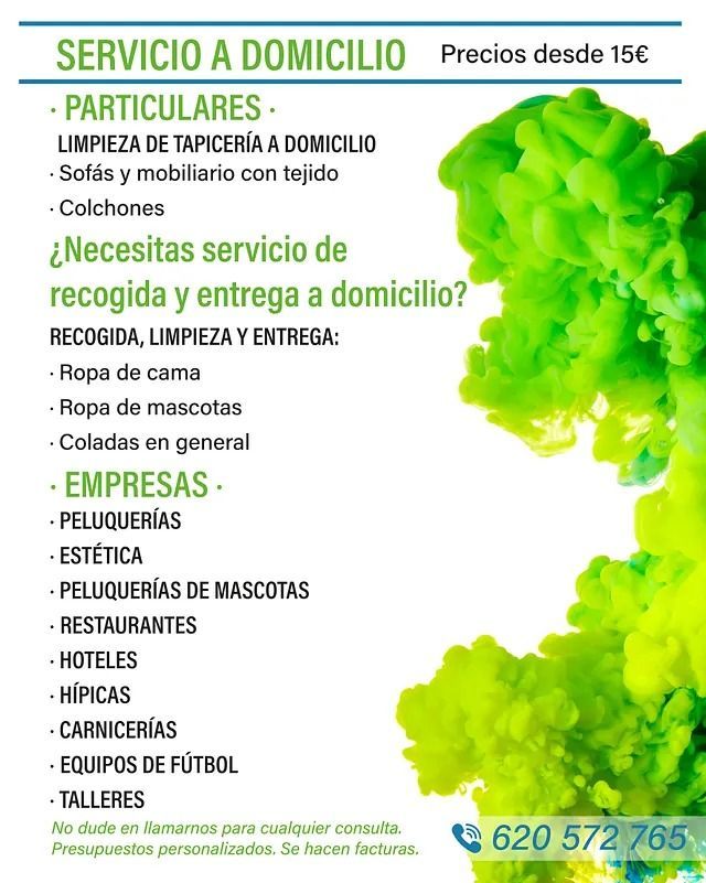 Un anuncio de servicio a domicilio en español