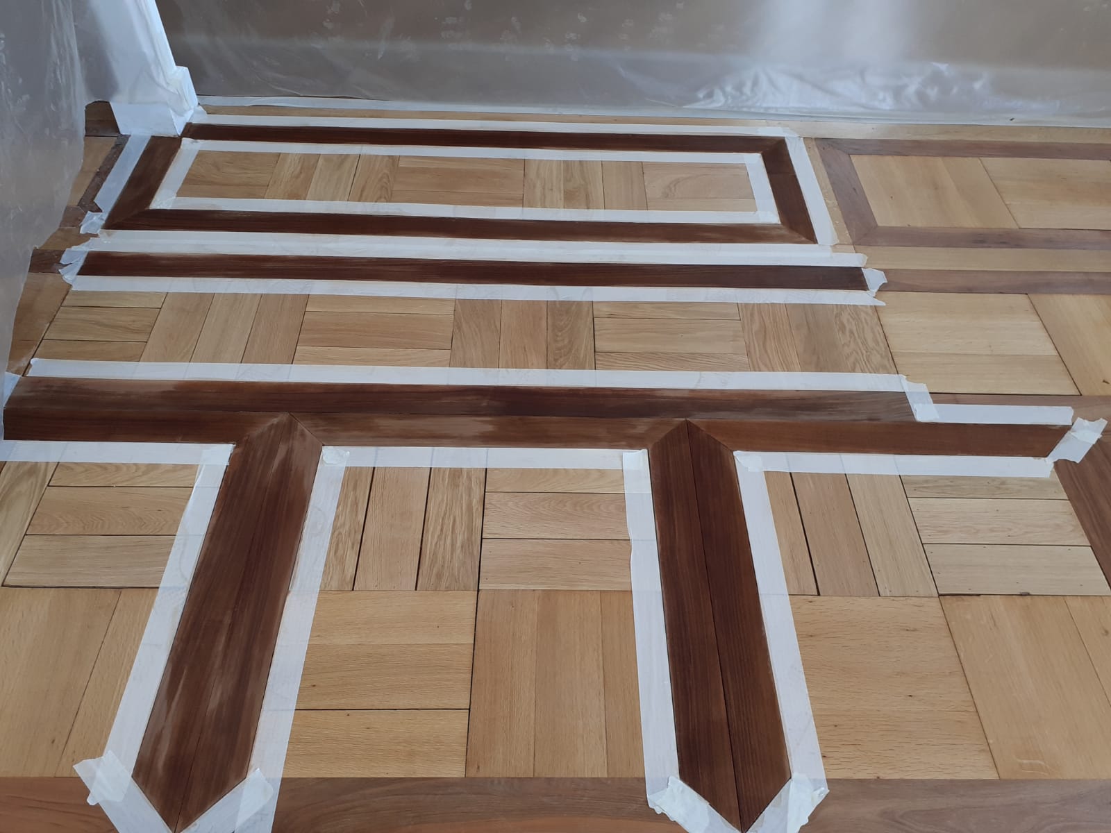 rénovation de parquet carré avant
