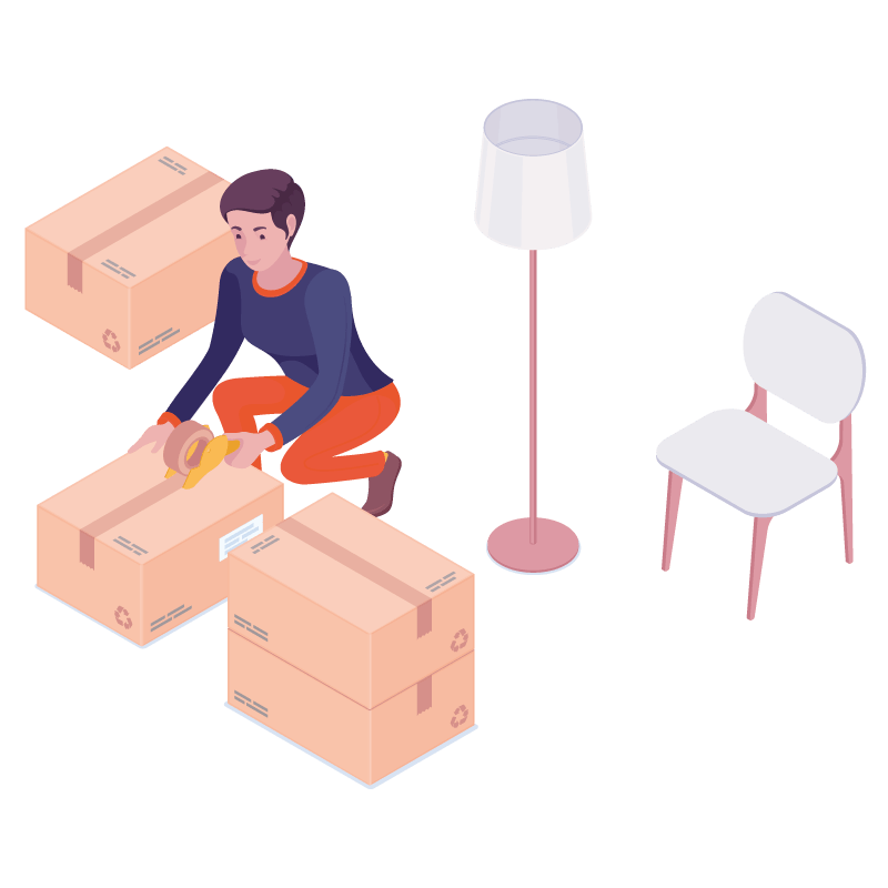 Accessoires d'emballage illustration