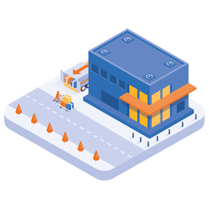 Bâtiment de self-stockage illustration