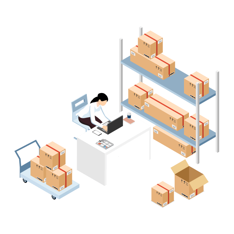 Accessoires d'emballage illustration