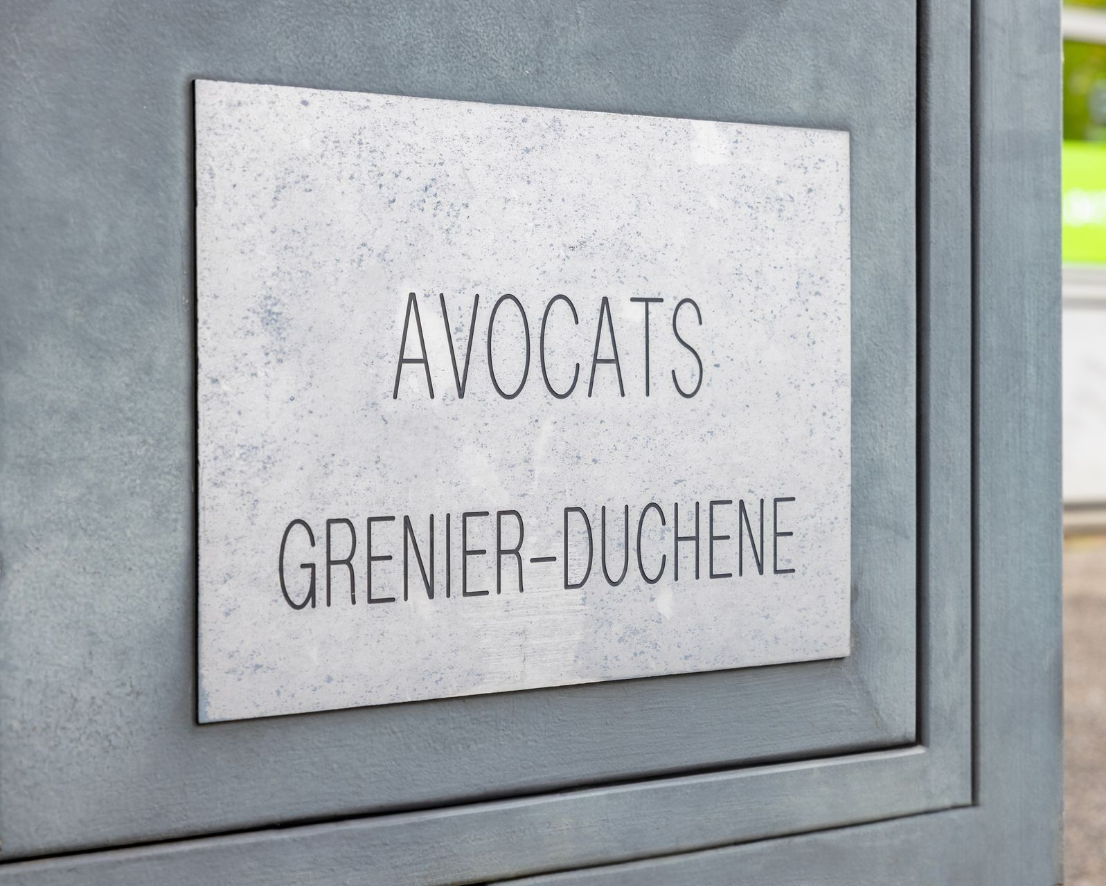 Plaque de l'avocat