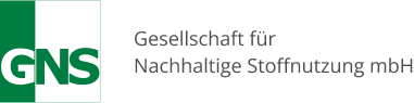 GNS logo in green with gray text “Gesellschaft für Nachhaltige Stoffnutzung mbH”