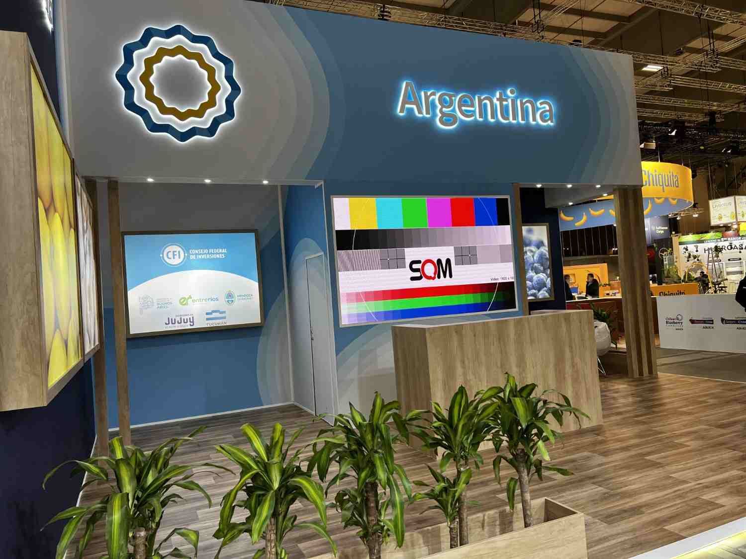Stand de expo en Argentina con