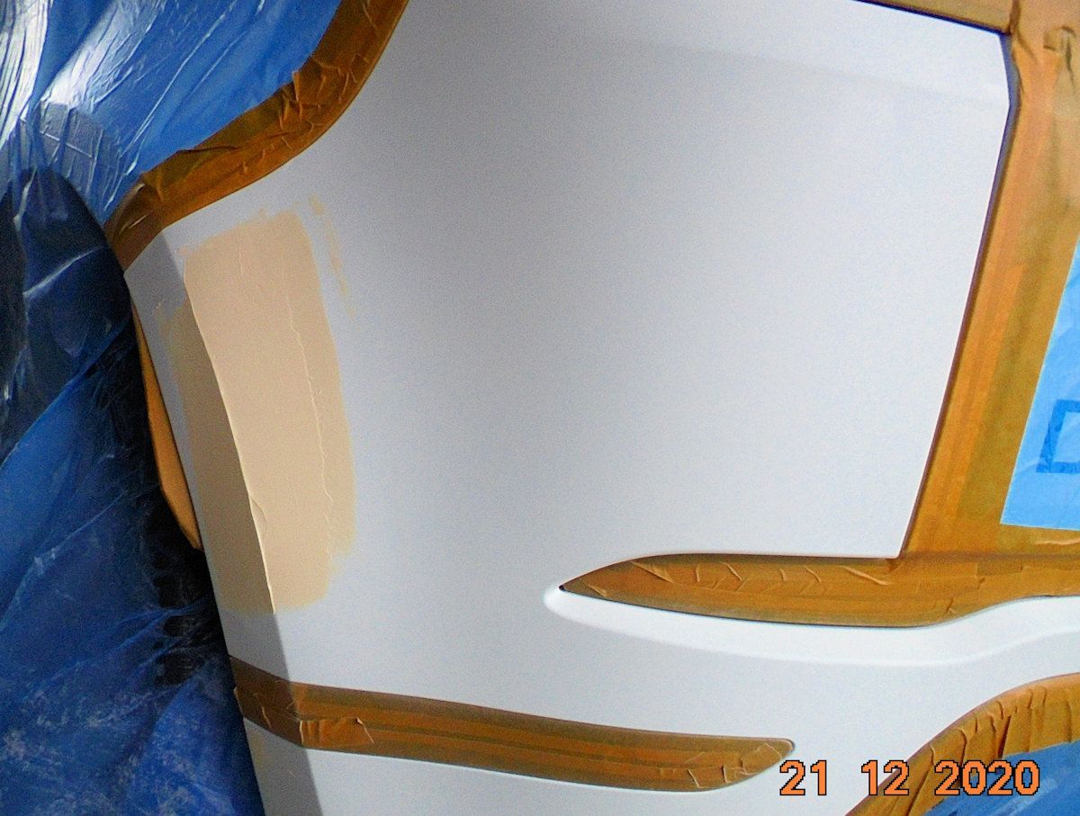 Dritter Schritt der Lackreparatur