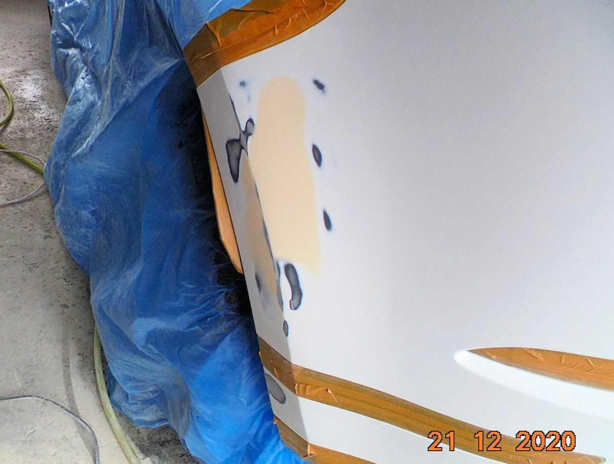 Vierter Schritt der Lackreparatur