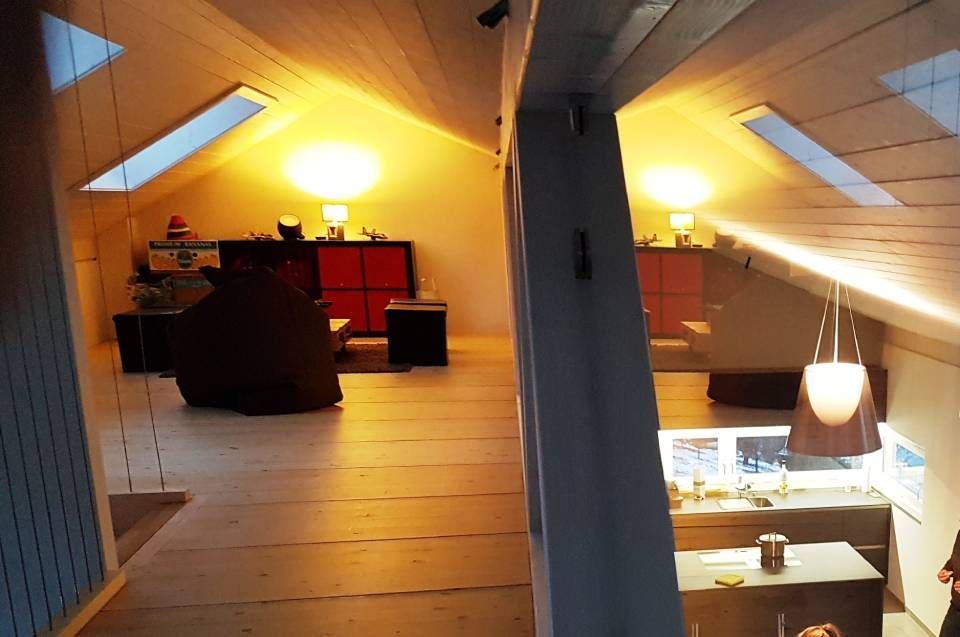 intérieur avec poutres